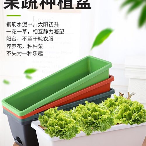 Vegetable pots flower Plant rectangular large planting box - 图0