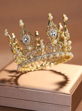 Small Round Crown Pearl Sweet Hair Wedding Accessories Acces