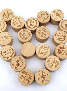 Personalized Wood Ring Box Rustic Wedding DIY Handmade gift
