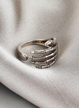 LATS Silver Color rend Punk Rock Vintage Creative Skeleton H