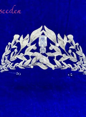 Stunning Copper Cubic Zircon Wedding Tiara CZ Bridal Bridesm