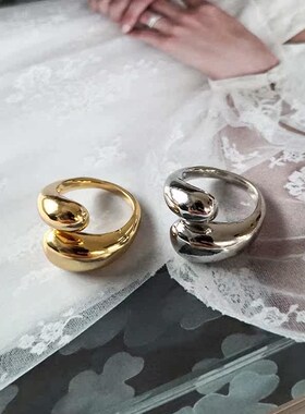 Exaggerated opening cross winding ring ring hipster personal
