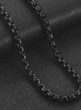 2/3/4/5mm Mens Black Color Plated Stainless Steel Square