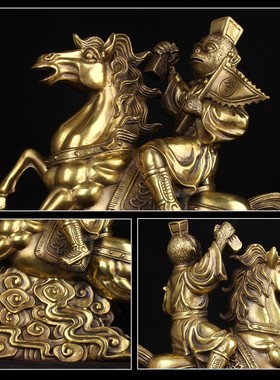 铜马上封侯摆件  传令马上封侯摆件