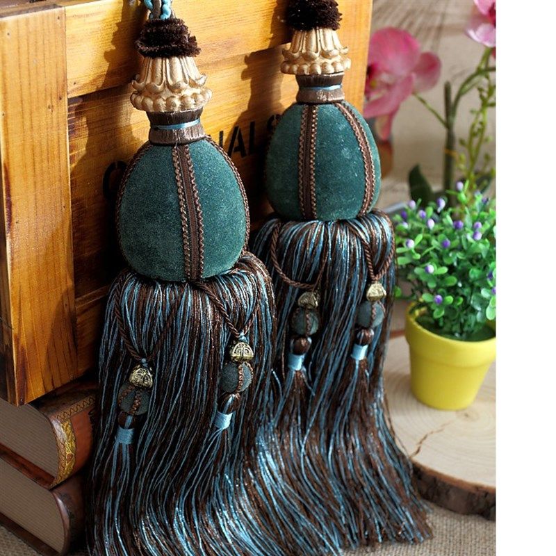 欧式窗帘扣挂球系带绑带流苏挂钩一对扎带配件捆绑绳子装饰品束带,淘宝优惠券,粉丝福利购,淘宝优惠卷