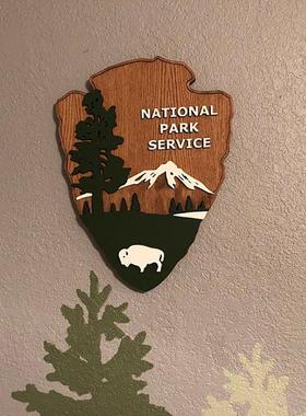 跨境独站复古公园管理局标志指示牌花园庭院pvc装饰艺术摆件