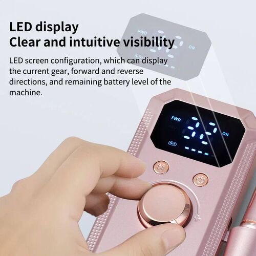 32000RPM Professional Rechargeable Electric Nail Drill Machi - 图0