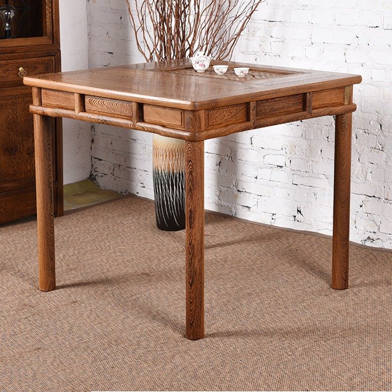 红木家具 鸡翅木茶桌椅实木仿古休闲 正方形小方桌泡茶台茶几,淘宝优惠券,粉丝福利购,淘宝优惠卷