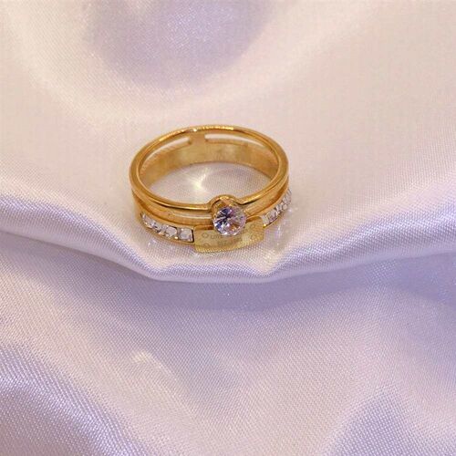 Titanium Steel Double-layer Ring Womens Niche Simple Light - 图0