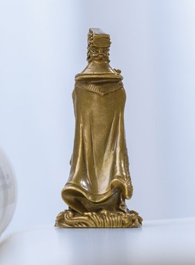 湄洲妈祖神像小妈祖摆件娘娘雕像黄铜好看的精致书房茶空间装饰品