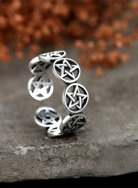 Punk Vintage Star Ring For Women Fashion Minimalist Zircon H