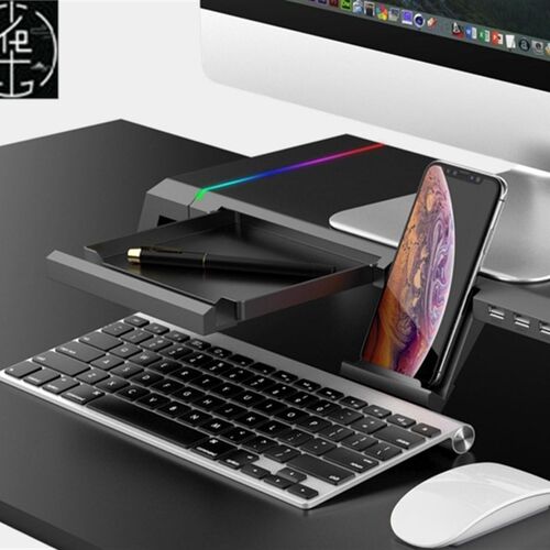 Monitor Stand for Desk RGB Gaming Lights with USB 2.0 Hub - 图2