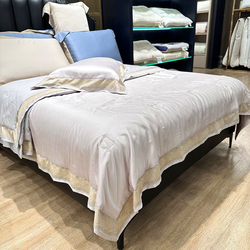 商场支天丝蚕丝夏凉被100%莱赛尔夏被四件空调被夏季薄被机洗,淘宝优惠券,粉丝福利购,淘宝优惠卷