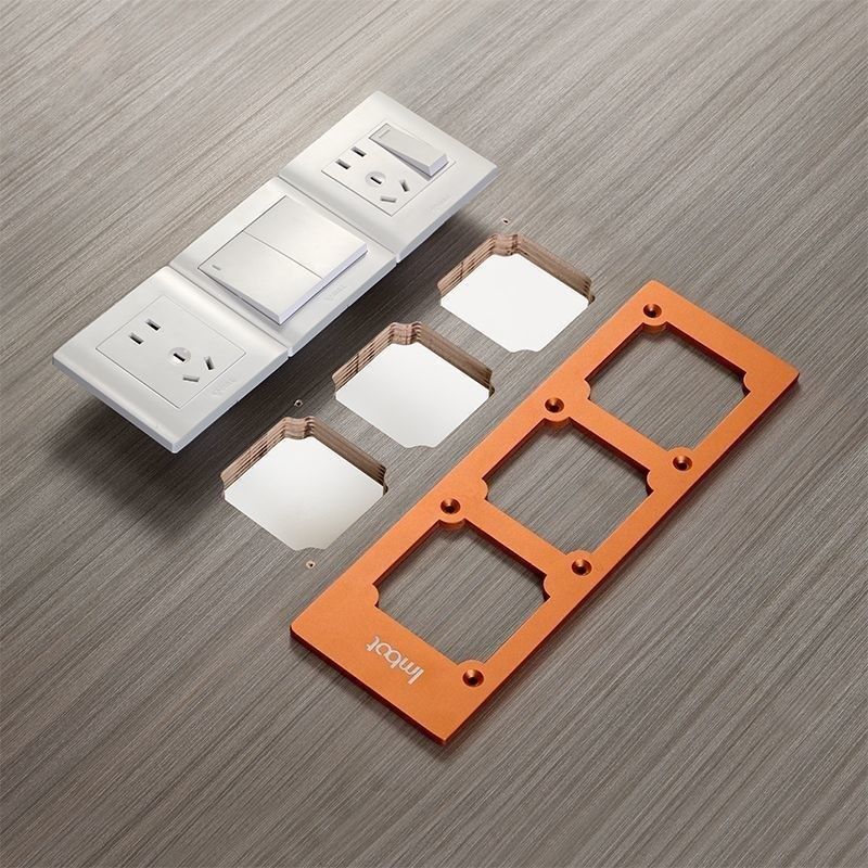 8盒开关插座铝合金开孔模具定制家具衣柜暗盒方孔开槽画线模板,淘宝优惠券,粉丝福利购,淘宝优惠卷