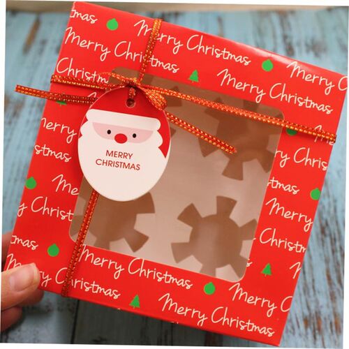 Christmas cake box 4 cupcake gift box biscuit chocolate box - 图2