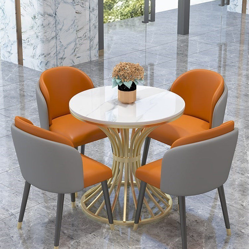 s店展厅商用谈判洽谈桌接待小圆桌休闲奶茶店餐桌椅一桌四椅,淘宝优惠券,粉丝福利购,淘宝优惠卷