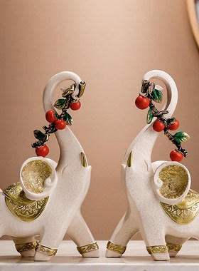 事事如意柿子入宅大吉花瓶摆件客厅插花家居玄关电视柜暖居装饰品