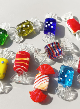 淄博琉璃玻璃糖果可爱摆件纯手工小时候儿时回忆家居桌面装饰摆设