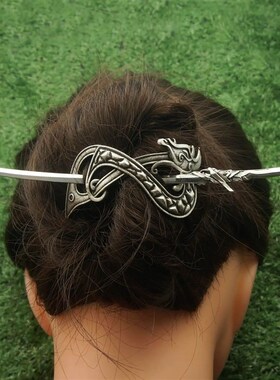 Retro Viking Celtic Dragon Hairpin Sword Hair  For Women Jew
