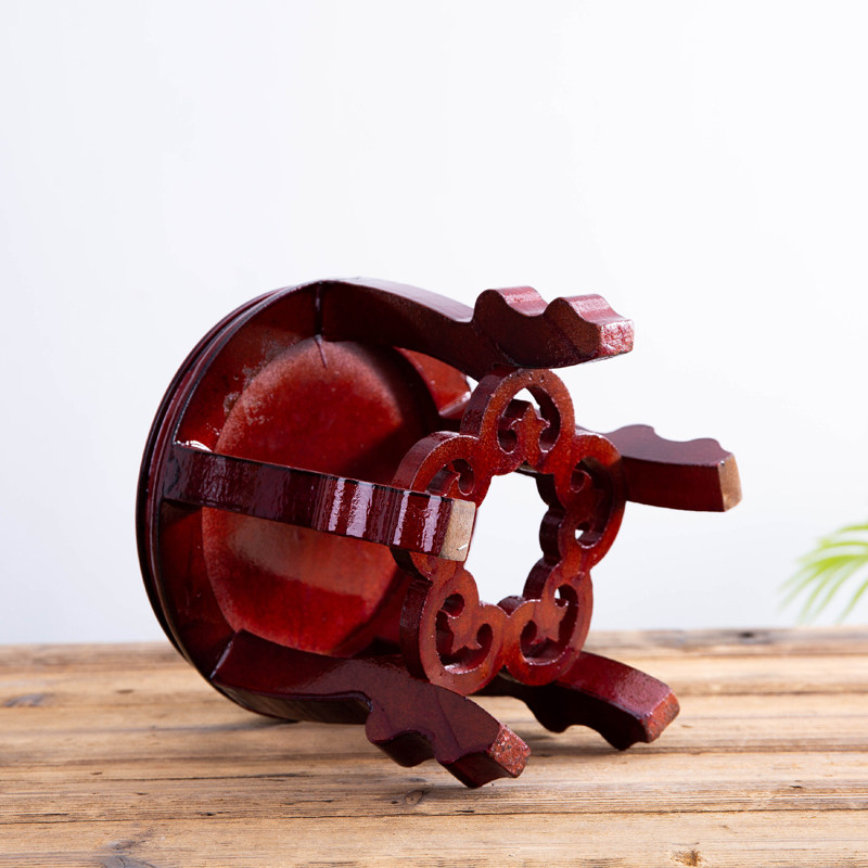 圆形底座花盆花瓶奇石鱼缸架酒坛托架木制增高底托工艺品摆件托盘,淘宝优惠券,粉丝福利购,淘宝优惠卷