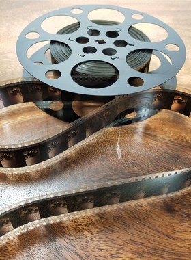 怀旧复古老电影毫米70mm电影胶片拷贝铁片夹片盘直径17.8cm摆件