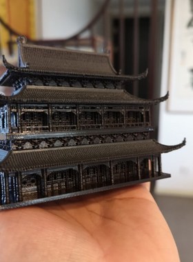 钰书房假山盆景吸水石宝塔凉亭微景观装饰藏经阁塑料古建筑模型