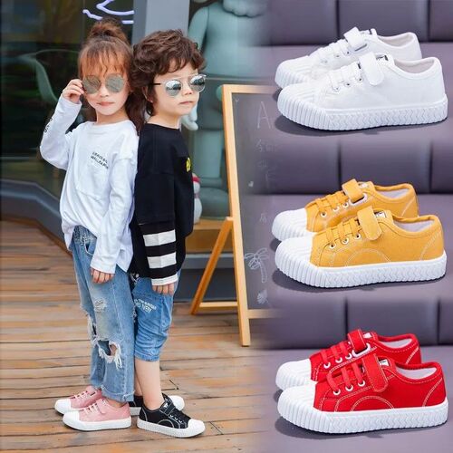 White Kids Shoes Classic Casual  Shoes Breathable Boys Sneak - 图0