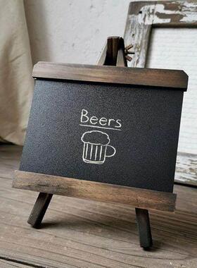 北欧复古吧台做旧小黑板留言板桌面小摆件高级感客厅过道装饰品