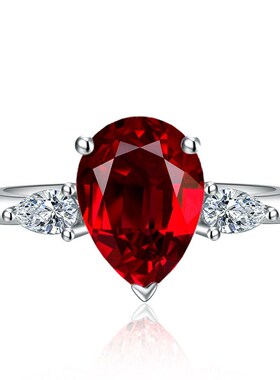 New high carbon powder diamond open ring water drop yellow d