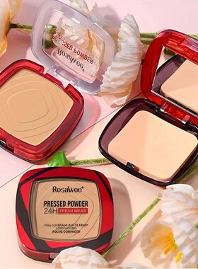 Matte Full verage Pressed Powder Foundation With Puff Applic