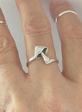 Open Adjustable Ring Mushroom Design Stylish Exquisite Ring