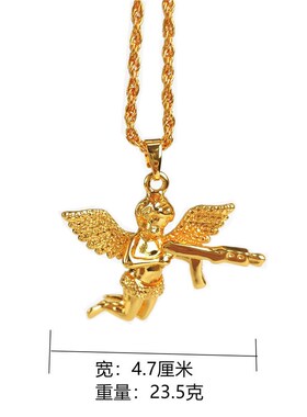 Boutique in the new rap angel wings pendant pure copper micr
