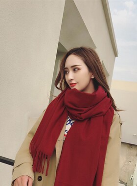 Winter Warm and Cozy Cashmere Scarf for Women and Men 围巾