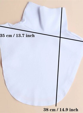 High-neck false collar. Stand-up collar. Foldable. Comfortab