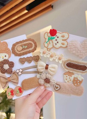 New variety combination childrens hair clip cute plush flow