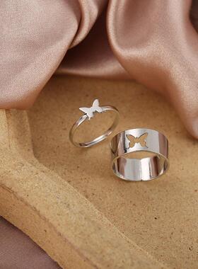 New rendy Adjustable Butterfly Rings For Women Men Lover Cou