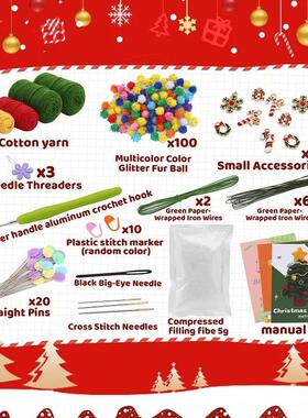 Beginners Knitting Kit for Crochet Kit with Yarn Crochet Sta