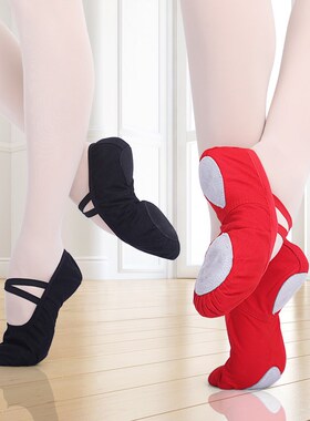 New.Girls Ballet Shoes Canvas Soft Sole Ballet Dance Slipper