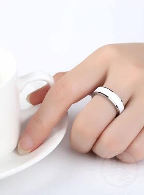 Stainless steel ring white painted glaze ring titanium steel