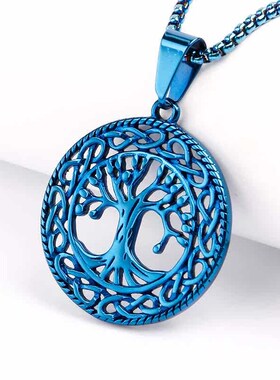 Stainless Steel Round Wishing tee Pendant Steel Titanium tee