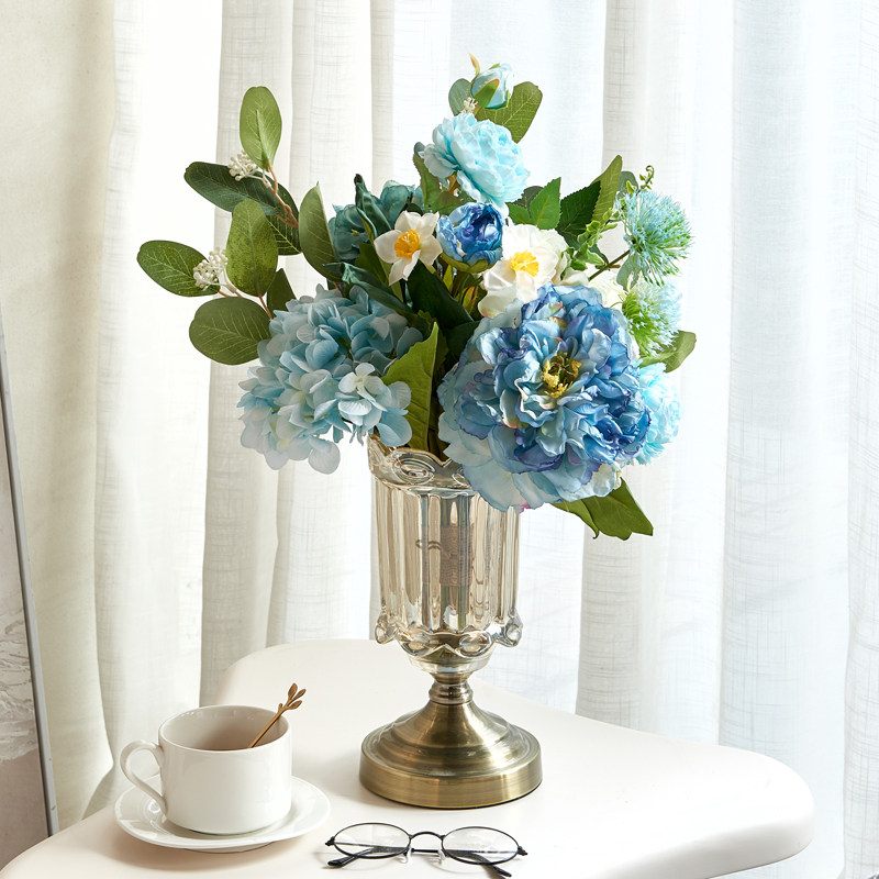 高档仿真花束客厅假花艺摆设餐桌电视柜玄关摆件插花干花装饰花瓶,淘宝优惠券,粉丝福利购,淘宝优惠卷