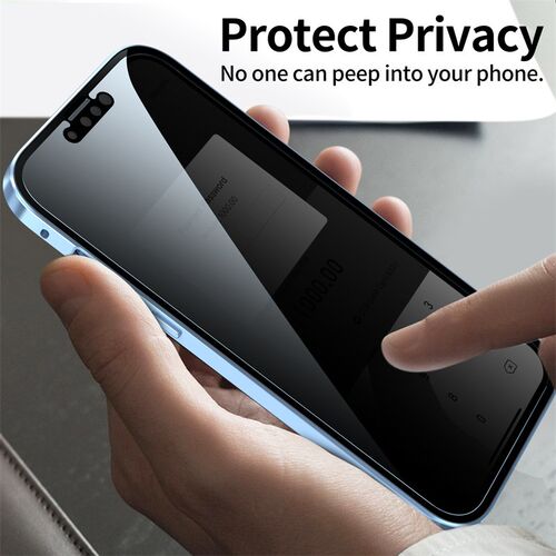 Privacy Magnetic Case适用于iPhone14 15 Plus 13 12 11 16E 16 - 图0