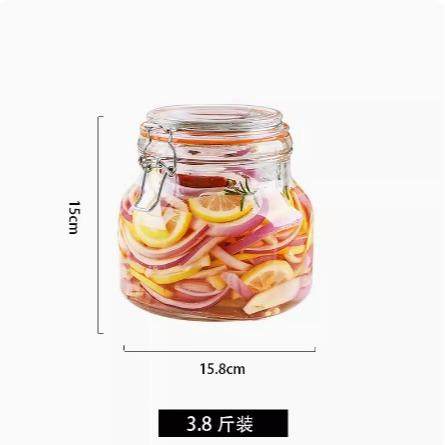 泡菜坛子大号玻璃密封罐带盖家用腌制酸菜咸菜罐储物玻璃缸糖,淘宝优惠券,粉丝福利购,淘宝优惠卷