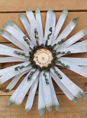 跨境爆款铁艺花朵壁饰植物户外花园室内装饰品园林饰品铁艺工艺品