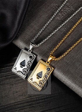 。 Fashion spade a poker pendant personality hip hop fashion