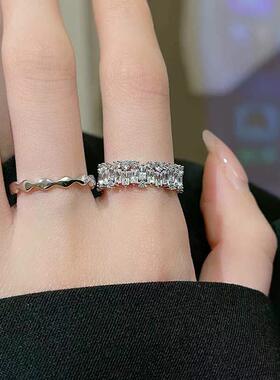 High sense zircon ring light luxury minority design temperam