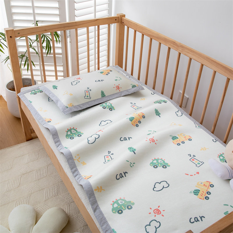 类母婴级夏季儿童凉席可爱卡通幼儿园冰丝席两件空调席可机洗,淘宝优惠券,粉丝福利购,淘宝优惠卷