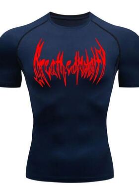 2024 Men's Compression Long Sleeve Black Gym Workout T-S