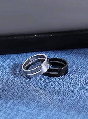Skyrim Stainless Steel Ring for Men Women Black Minimalist C