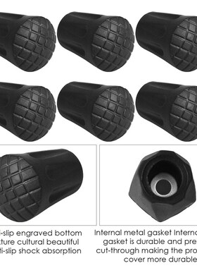 New 6Pcs/set Nordic Walking Pole Stick End Trekking Pole Tip